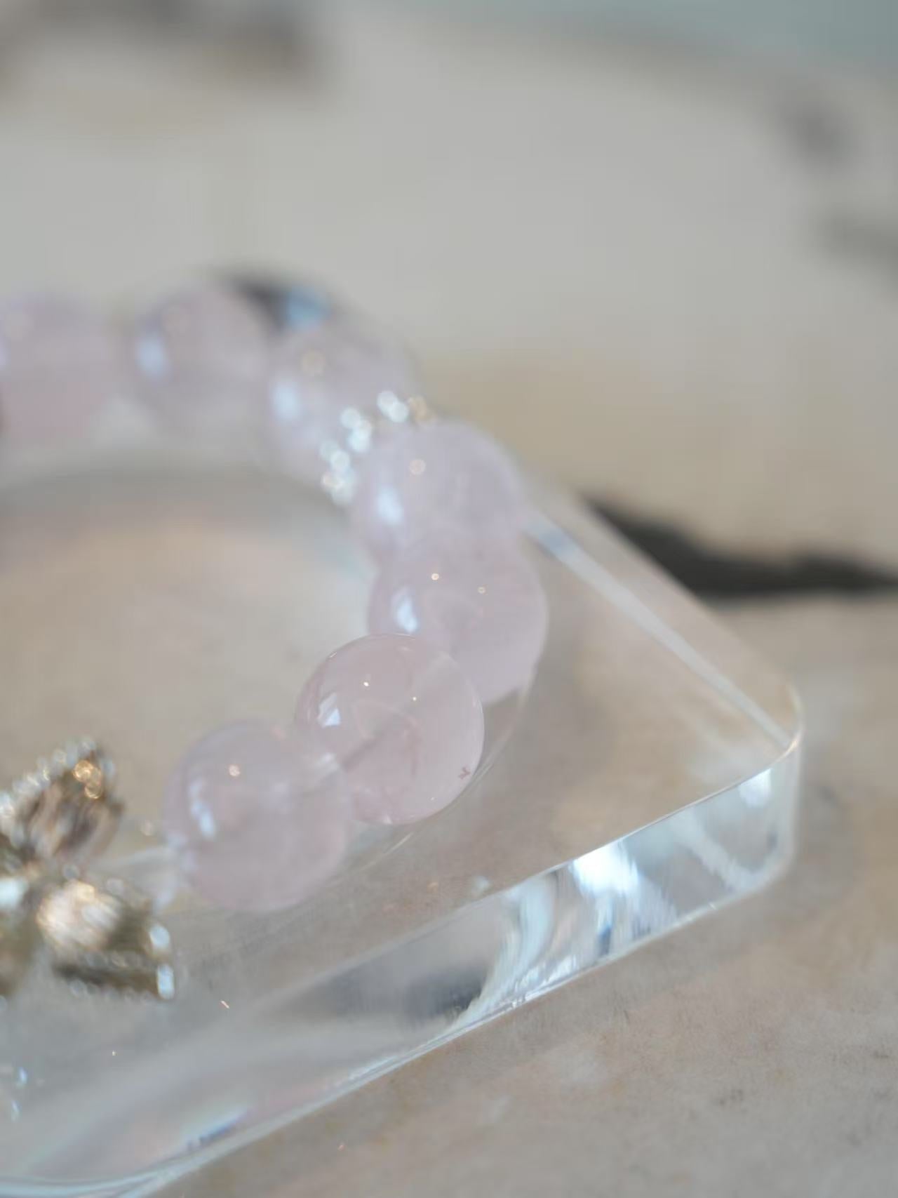 Butterfly Rose Quartz Energy Bracelet