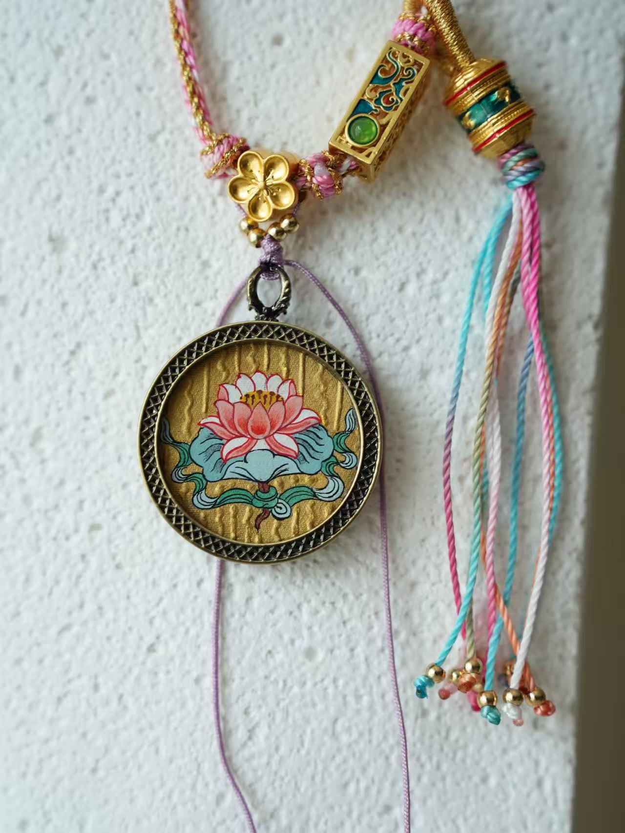 Fortune-absorbing Lotus Tangka