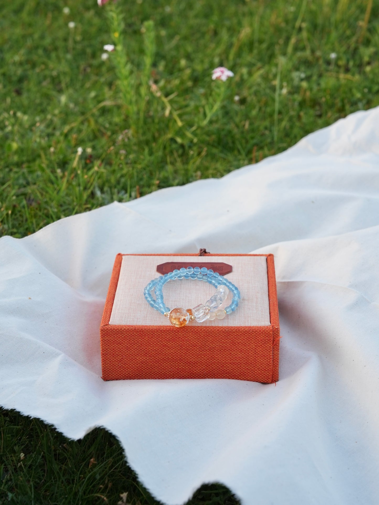 Aquamarine & Citrine Energy Bracelet