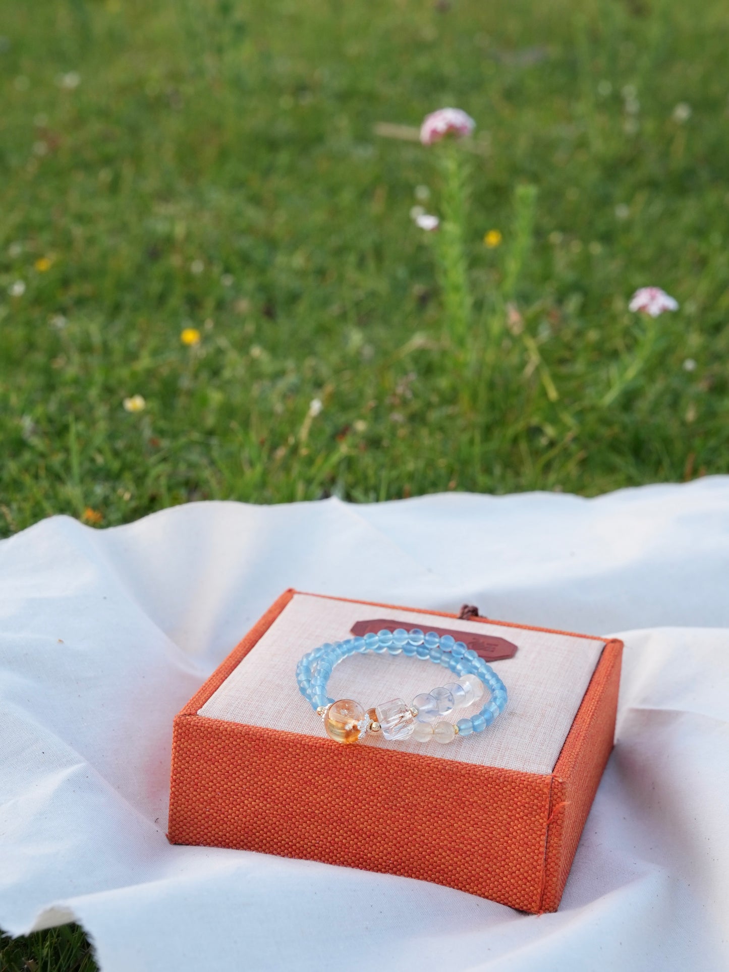 Aquamarine & Citrine Energy Bracelet