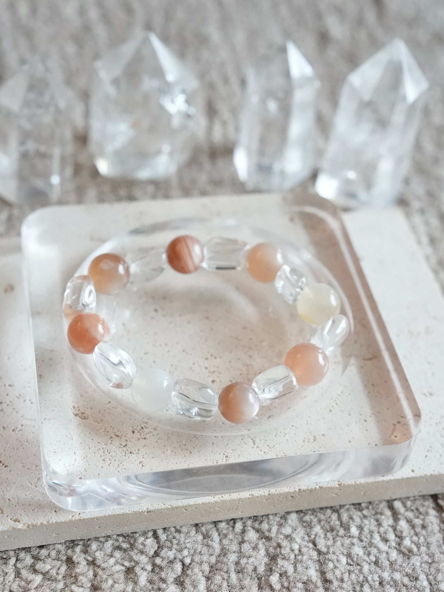 Solaris Moonstone Crystal Energy Bracelet