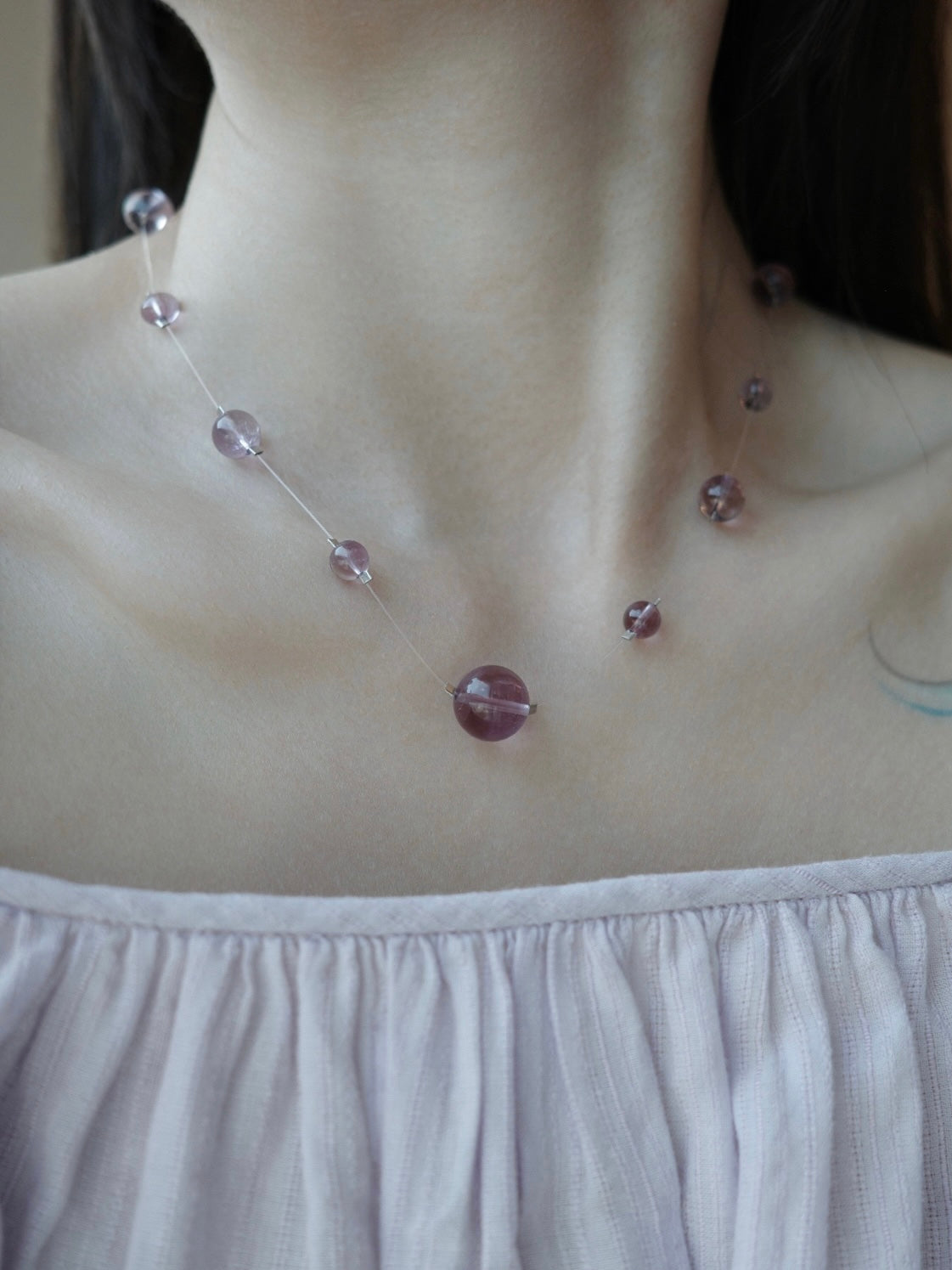 Amethyst Goddess Crystal Beaded Necklace