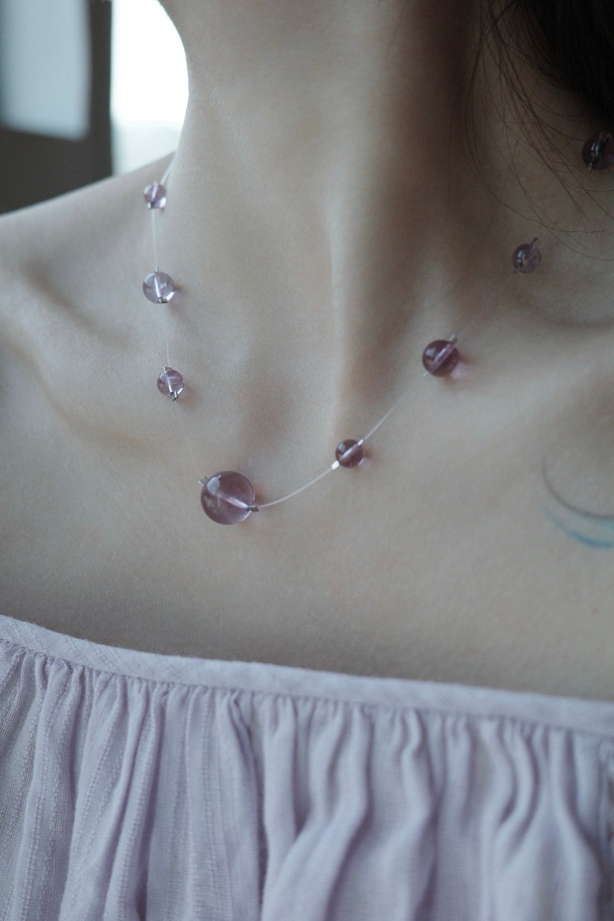 Amethyst Goddess Crystal Beaded Necklace