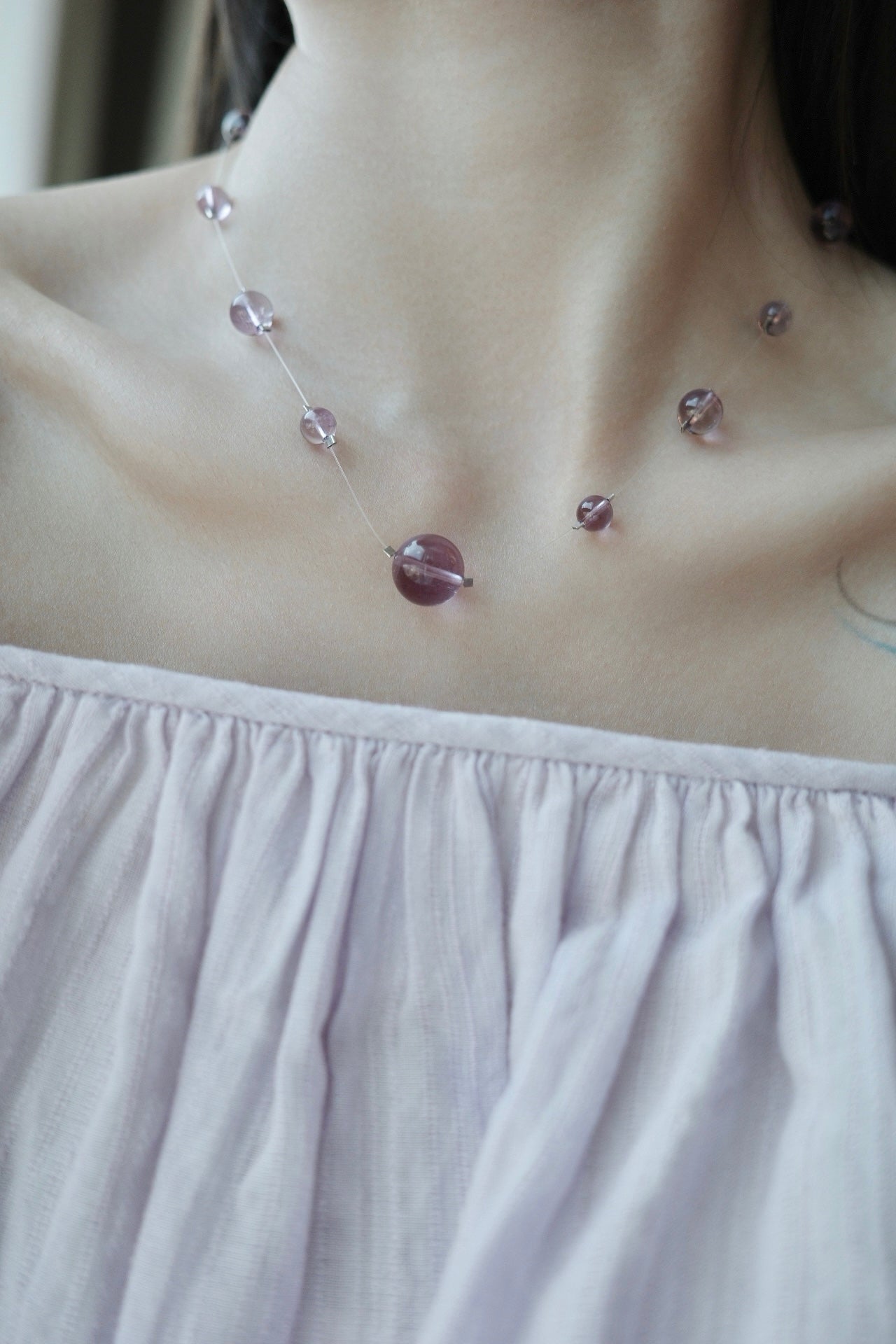 Amethyst Goddess Crystal Beaded Necklace