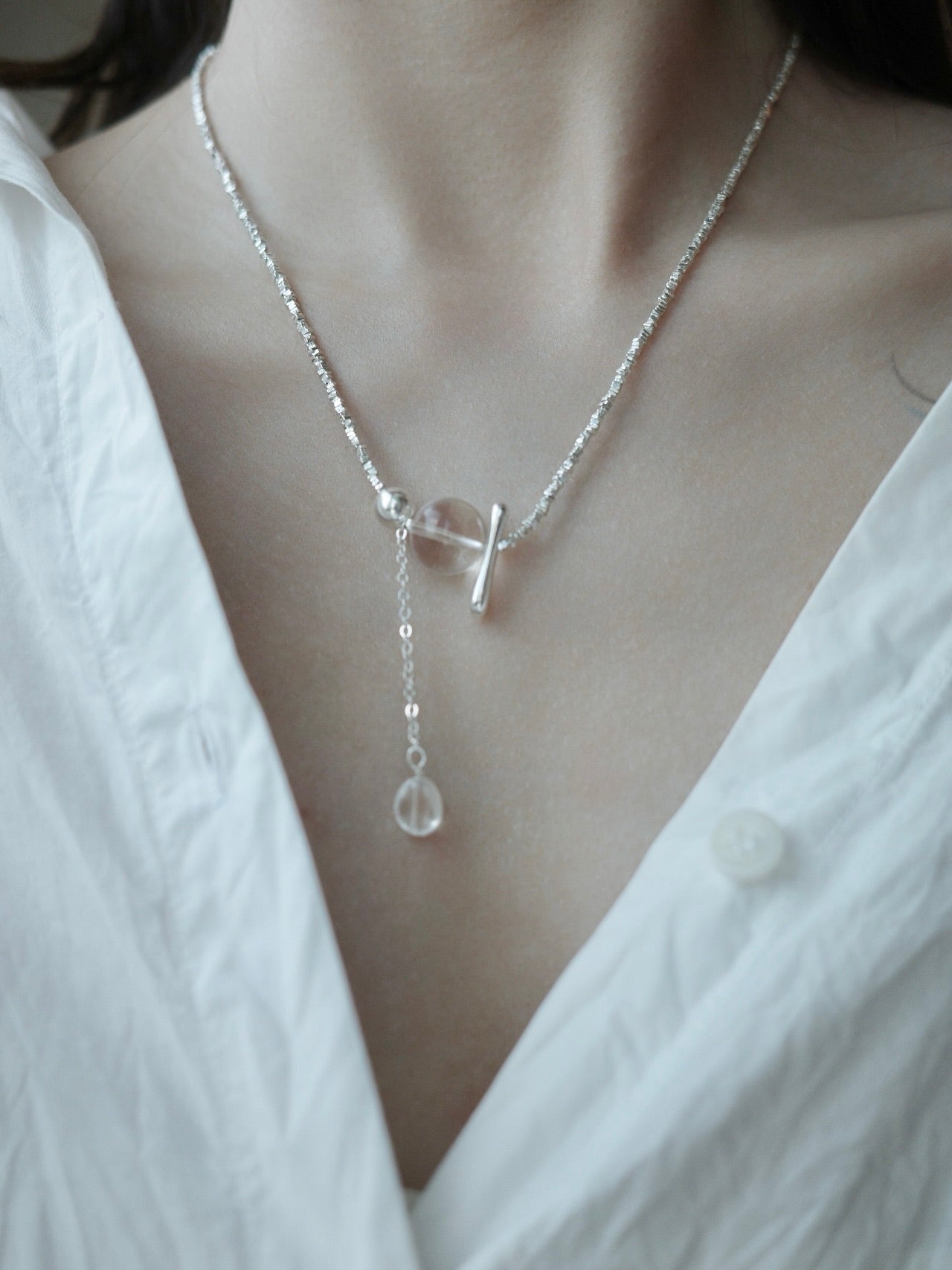 Water drop Goddess Crystal Beaded Necklace
