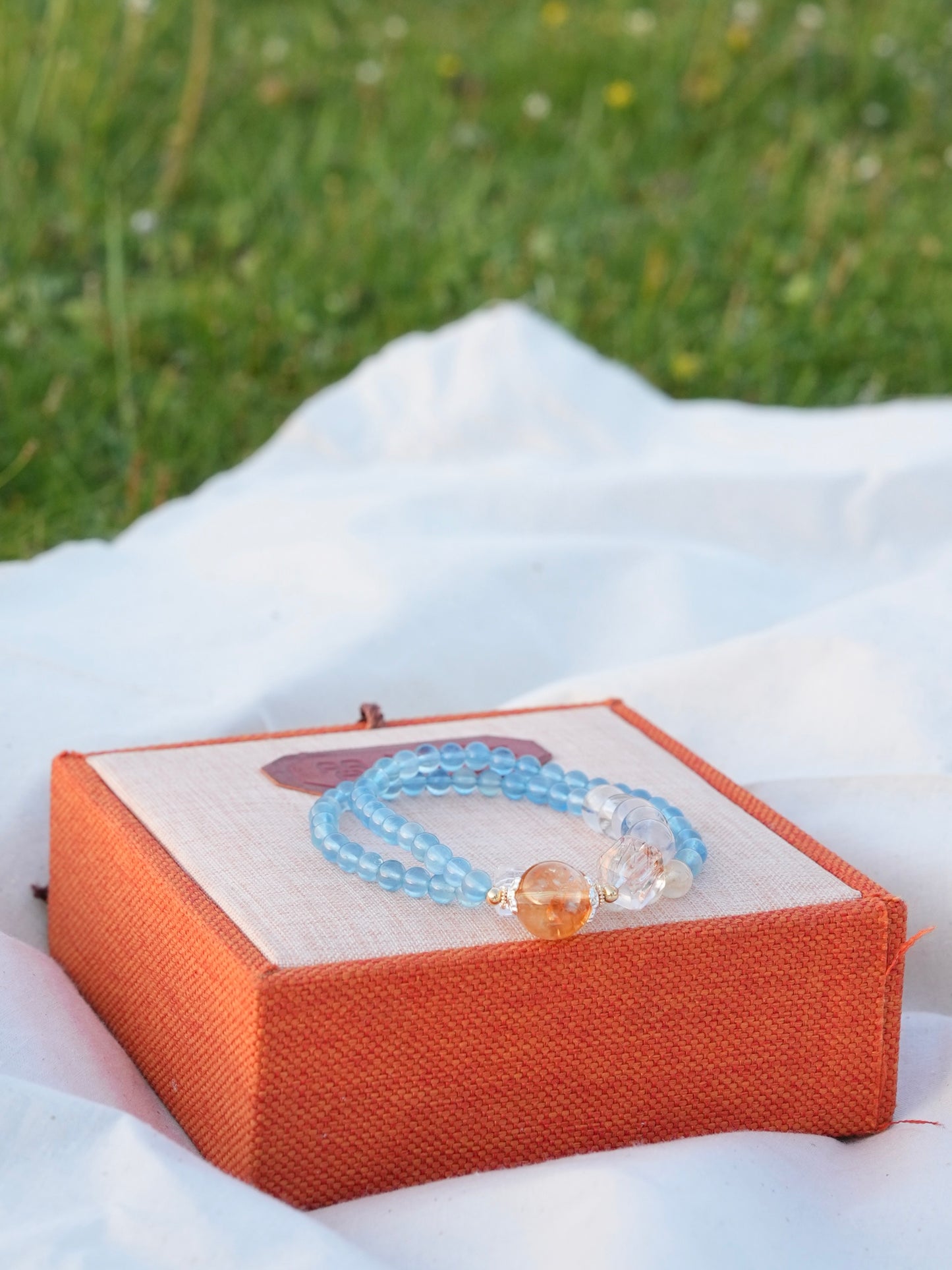 Aquamarine & Citrine Energy Bracelet