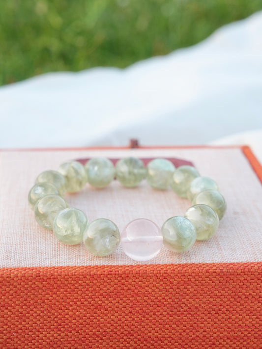 Emerald & Rose Quartz Energy Bracelet