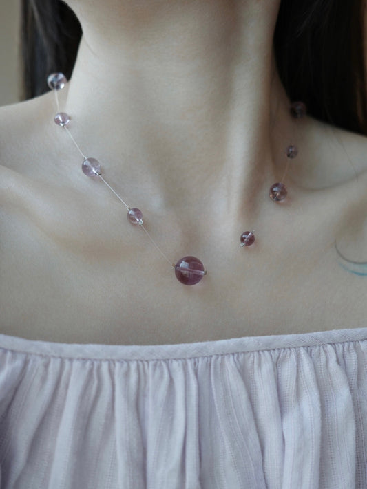 Amethyst Goddess Crystal Beaded Necklace