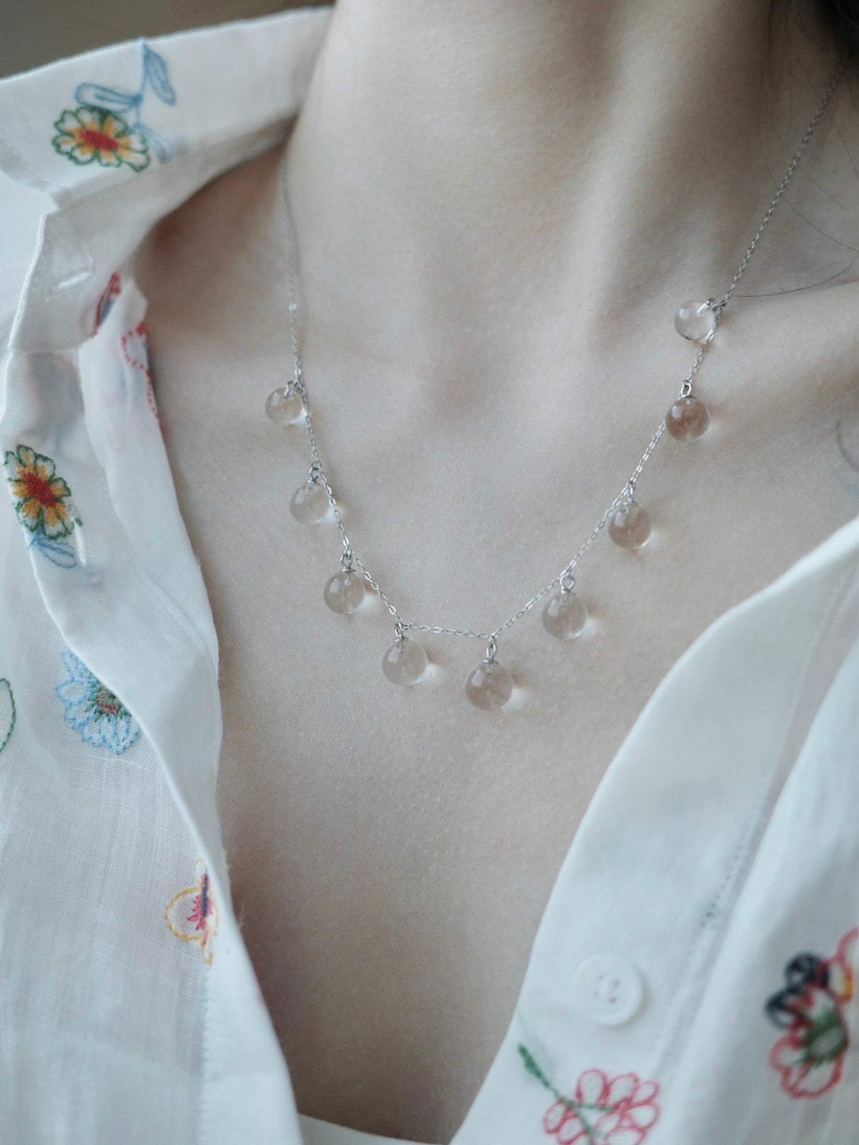 Mermaid Tears Crystal Beaded Necklace