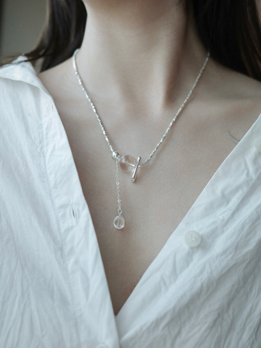 Water drop Goddess Crystal Beaded Necklace